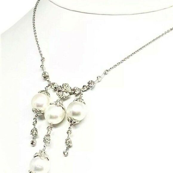 Diamond South Sea Pearl Necklace 18k Gold 11.45 mm 17.5" Certified $6,950 822583 - Picture 3 of 9